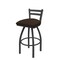 Holland Bar Stool Co 30" Low Back Swivel Bar Stool, Pewter Finish, Rein Coffee Seat 41130PW025 - alternate 1